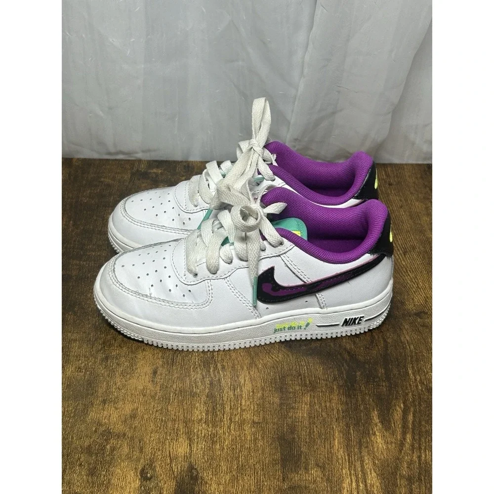 Nike AIR FORCE 1 LOW '07 LV8‎ GS Purple [DX3933-100] Size 11.5C Youth Toddler
